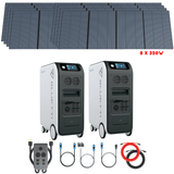 Bluetti [DUAL] EP500 PRO 6,000W 10,200Wh + Solar Panels Complete Solar Generator Kit - BP-EP500PRO[2]+BP-P030A+PV350[8]+RS-50102[4] - Avanquil