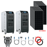 Bluetti [DUAL] EP500 PRO 6,000W 10,200Wh + Solar Panels Complete Solar Generator Kit - BP-EP500PRO[2]+BP-P030A+RS-M200[14]+RS-50102[4] - Avanquil