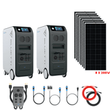 Bluetti [DUAL] EP500 PRO 6,000W 10,200Wh + Solar Panels Complete Solar Generator Kit - BP-EP500PRO[2]+BP-P030A+RS-M200[8]+RS-50102[2] - Avanquil