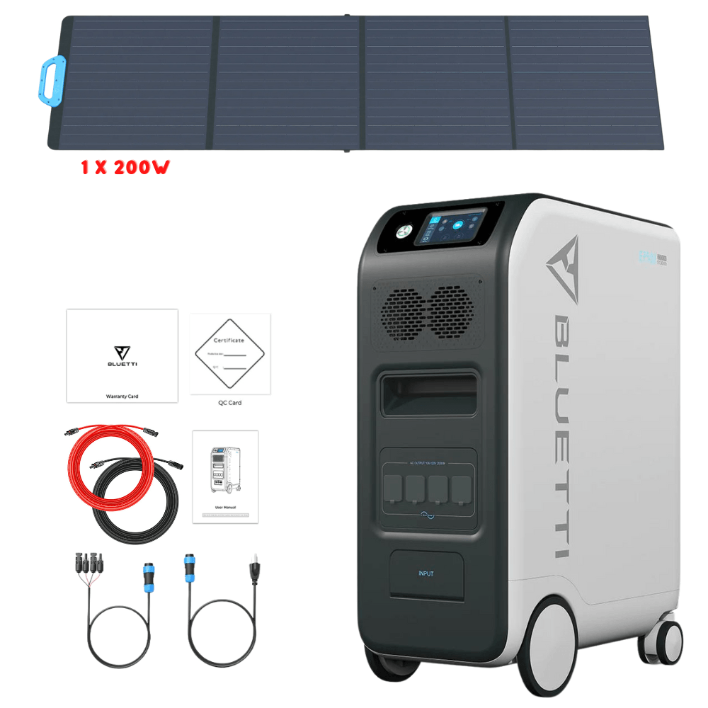 Bluetti EP500 2,000W 5,100Wh + Solar Panels Complete Solar Generator Kit - BP-EP500+PV200+RS-50102 - Avanquil