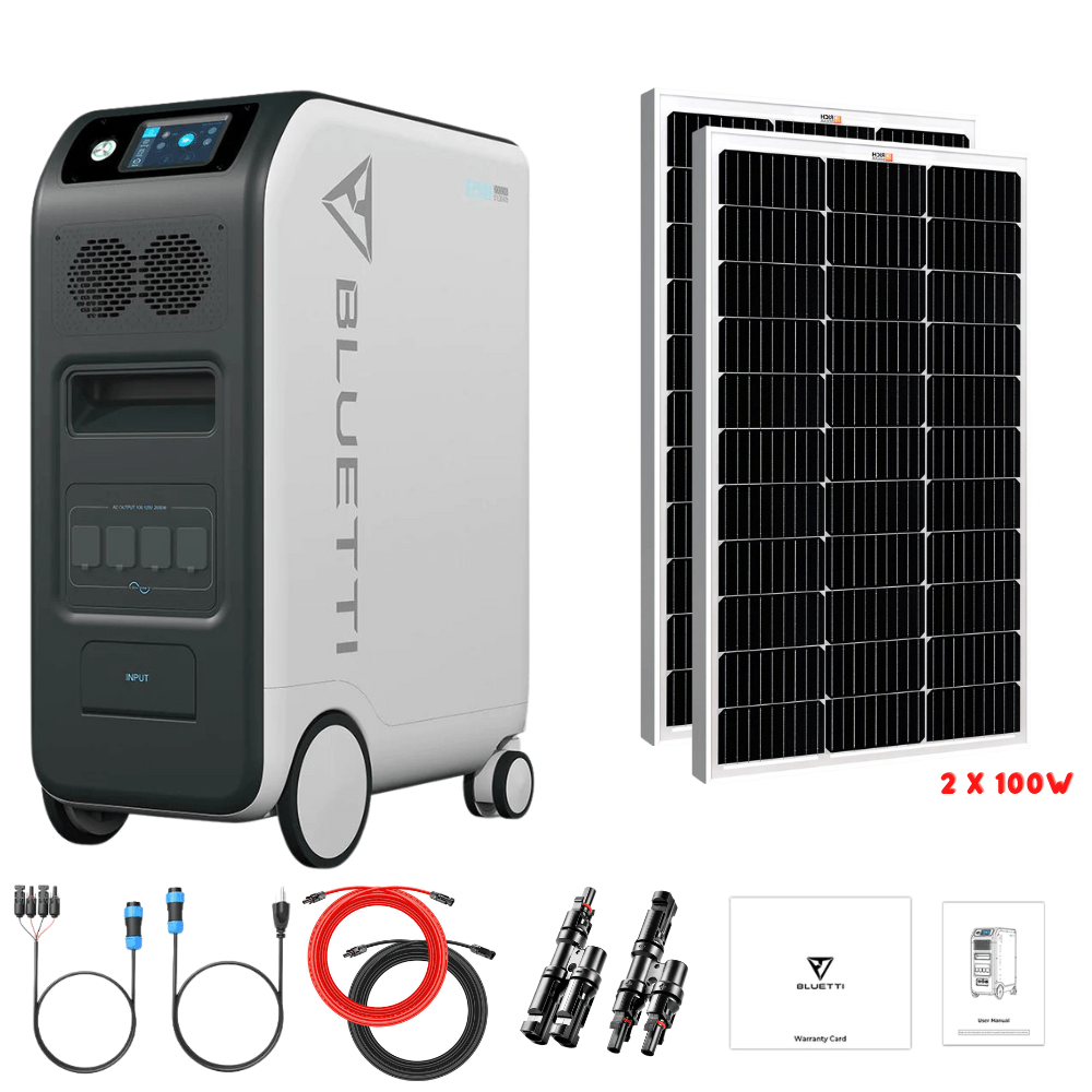Bluetti EP500 2,000W 5,100Wh + Solar Panels Complete Solar Generator Kit - BP-EP500+RS-M100[2]+RS-50102-T2 - Avanquil