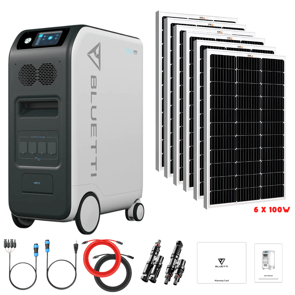 Bluetti EP500 2,000W 5,100Wh + Solar Panels Complete Solar Generator Kit - BP-EP500+RS-M100[6]+RS-50102-T2 - Avanquil