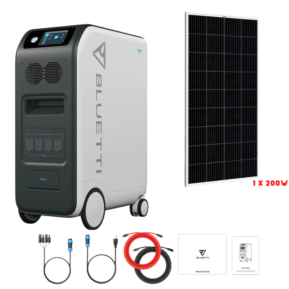 Bluetti EP500 2,000W 5,100Wh + Solar Panels Complete Solar Generator Kit - BP-EP500+RS-M200+RS-50102 - Avanquil