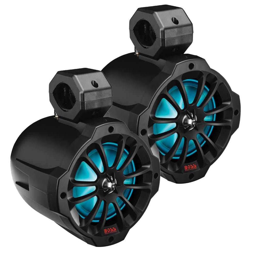 Boss Audio 6.5" Amplified Wake Tower Multi-Color Illuminated Speakers - Black - B62RGB - CW77204 - Avanquil