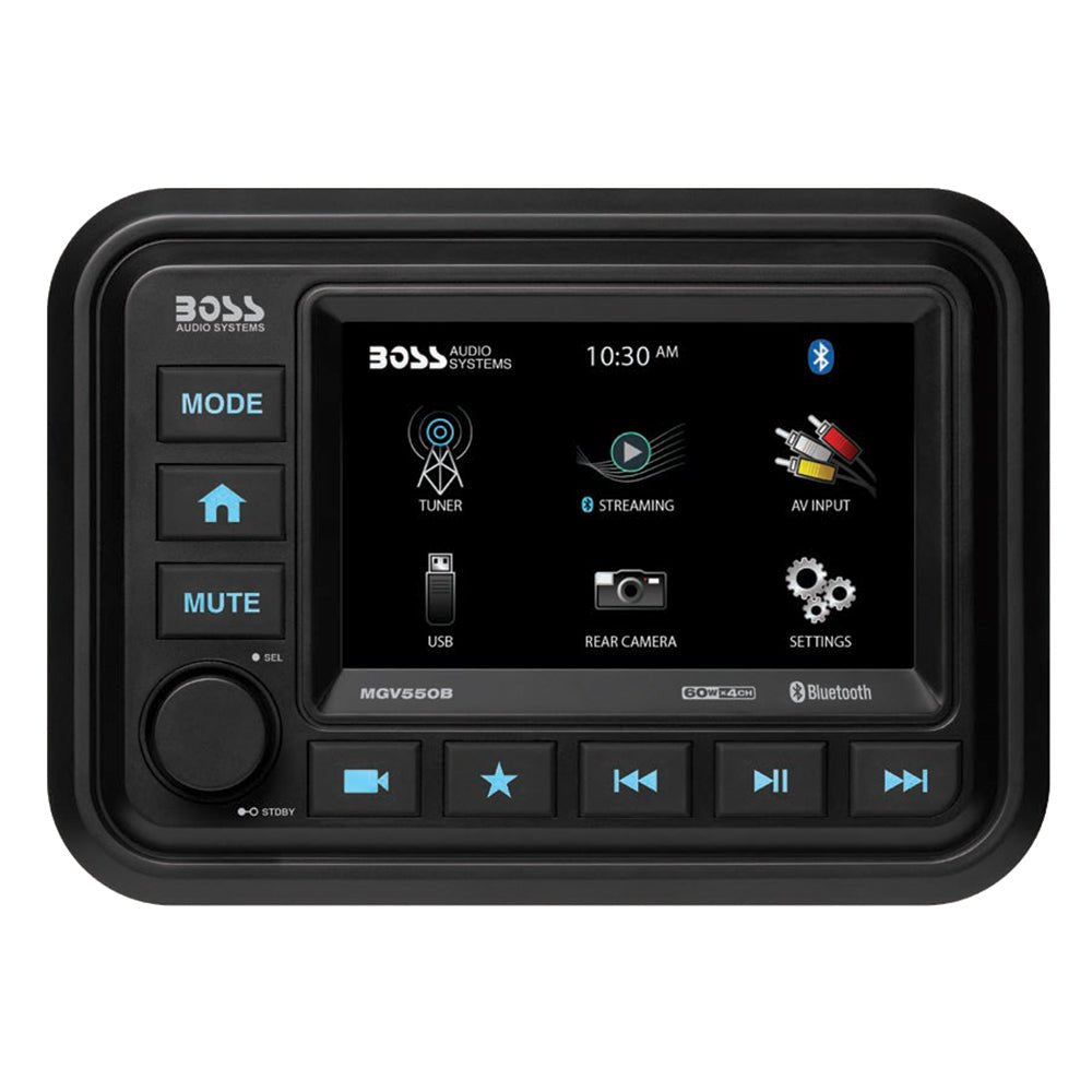 Boss Audio Bluetooth (Audio Streaming) Marine Gauge Digital Media AM/FM Receiver - Black - MGV550B - CW77202 - Avanquil