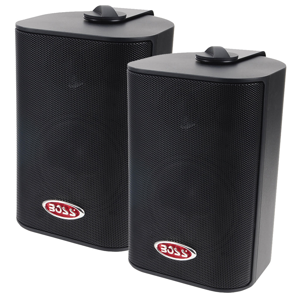 Boss Audio MR4.3B 4" 3-Way Marine Box Speakers (Pair) - 200W - Black - CW54597 - Avanquil