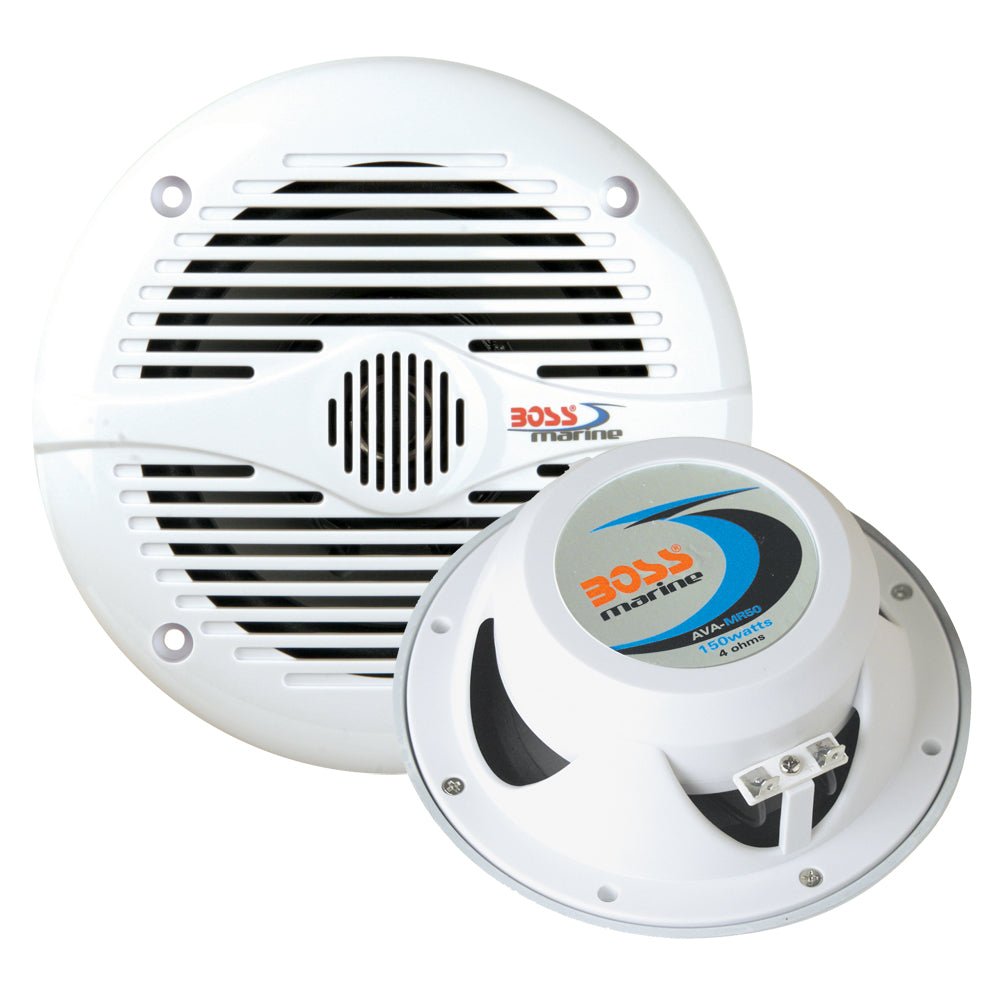 Boss Audio MR50W 5.25" Round Marine Speakers - (Pair) White - CW15554 - Avanquil