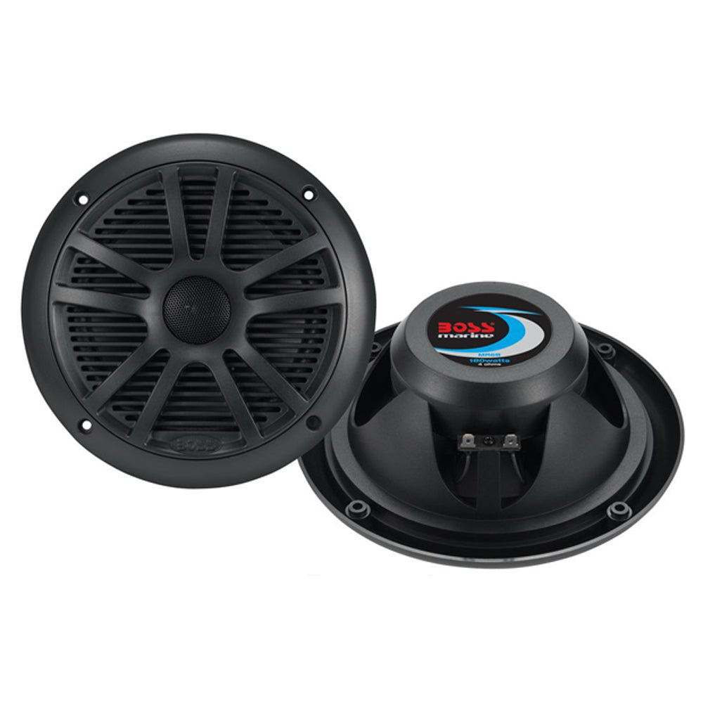 Boss Audio MR6B 6.5" Dual Cone Marine Coaxial Speaker (Pair) - 180W - Black - CW54595 - Avanquil