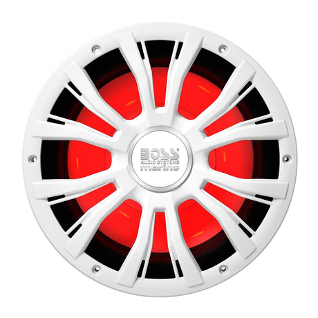 Boss Audio MRG10W 10" Marine 800W Subwoofer w/Multicolor Lighting - White - MRGB10W - CW76971 - Avanquil