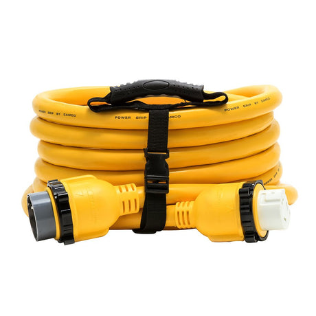 Camco 50 Amp Power Grip Marine Extension Cord - 25' M-Locking/F-Locking Adapter - 55621 - CW80753 - Avanquil