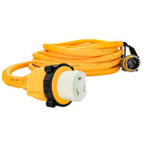 Camco 50 Amp Power Grip Marine Extension Cord - 50' M-Locking/F-Locking Adapter - 55623 - CW80754 - Avanquil