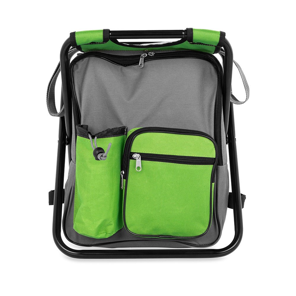 Camco Camping Stool Backpack Cooler - Green - 51909 - CW93902 - Avanquil