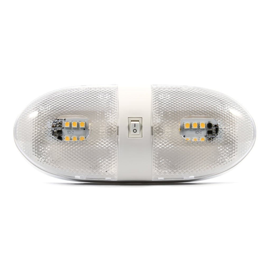 Camco LED Double Dome Light - 12VDC - 320 Lumens - 41321 - CW57033 - Avanquil