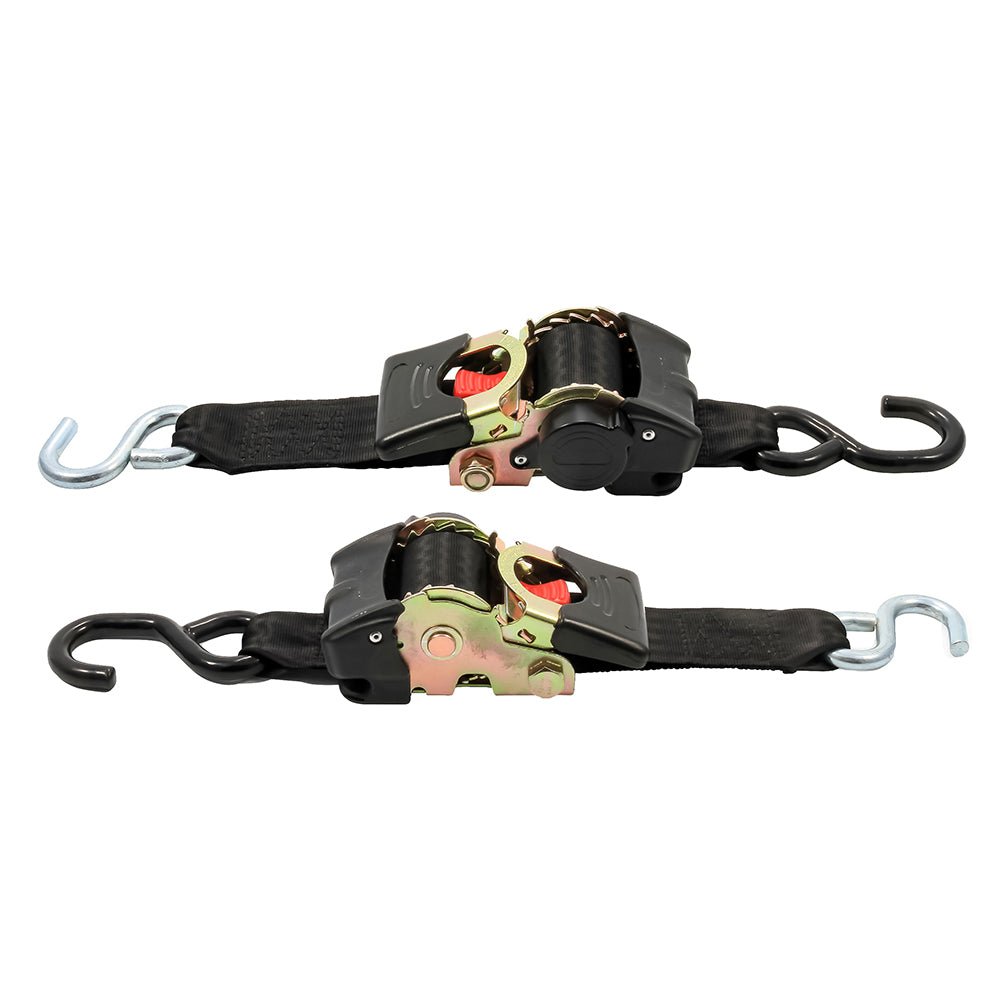 Camco Retractable Tie Down Straps - 2" Width 6' Dual Hooks - 50031 - CW80759 - Avanquil
