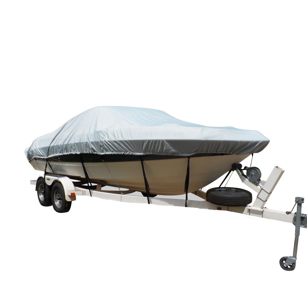 Carver Flex-Fit™ PRO Polyester Size 5 Boat Cover f/V-Hull Runabouts I/O or O/B - Grey - 79005 - CW85671 - Avanquil