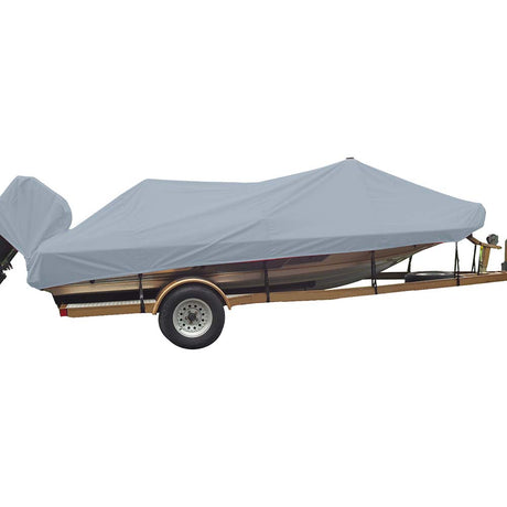 Carver Poly-Flex II Styled-to-Fit Boat Cover f/18.5' Angled Transom Bass Boats - Grey - 77918F-10 - CW91161 - Avanquil