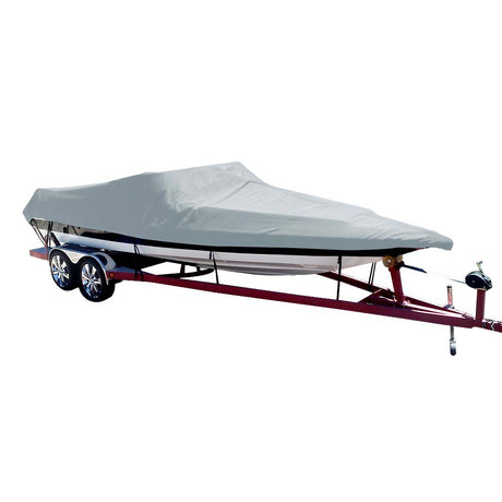 Carver Poly-Flex II Styled-to-Fit Boat Cover f/18.5' Sterndrive Ski Boats with Low Profile Windshield - Grey - 74118F-10 - CW91066 - Avanquil