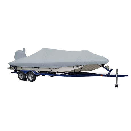 Carver Sun-DURA® Extra Wide Series Styled-to-Fit Boat Cover f/18.5' Aluminum Modified V Jon Boats - Grey - 71418XS-11 - CW91017 - Avanquil