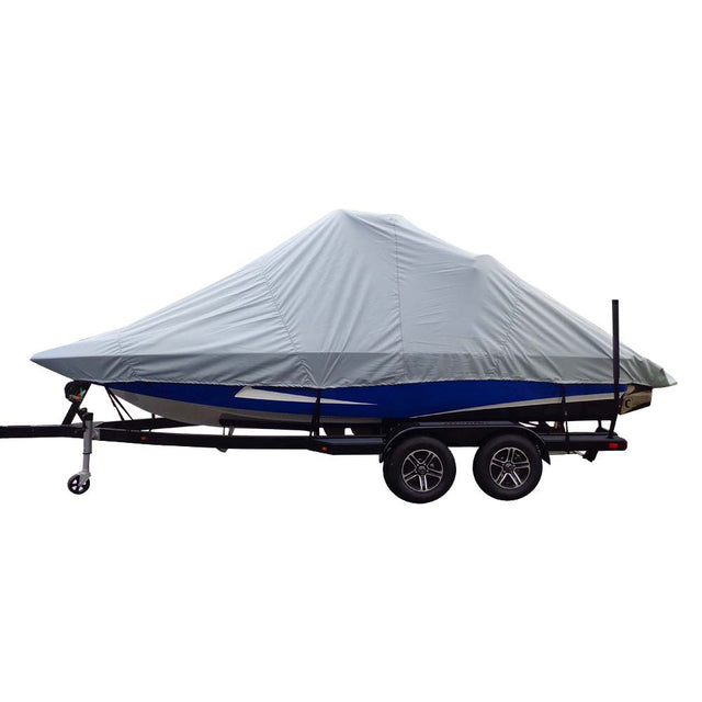 Carver Sun-DURA® Specialty Boat Cover f/21.5' Inboard Tournament Ski Boats w/Wide Bow & Swim Platform - Grey - 82121S-11 - CW91197 - Avanquil