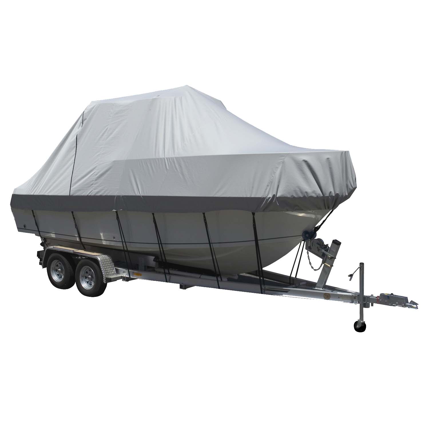 Carver Sun-DURA® Specialty Boat Cover f/21.5' Walk Around Cuddy & Center Console Boats - Grey - 90021S-11 - CW91211 - Avanquil