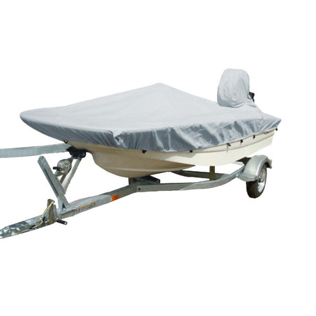 Carver Sun-DURA® Styled-to-Fit Boat Cover f/13.5' Whaler Style Boats with Side Rails Only - Grey - 71513S-11 - CW91023 - Avanquil