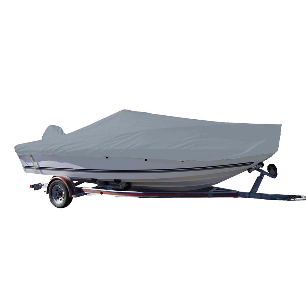Carver Sun-DURA® Styled-to-Fit Boat Cover f/18.5' V-Hull Center Console Fishing Boat - Grey - 70018S-11 - CW90904 - Avanquil