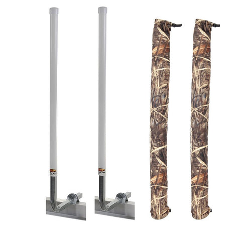 C.E. Smith 60" Post Guide-On w/I-Beam Mounting Kit & Camo Wet Lands Post Guide-On Pads - 27648-903 - CW97801 - Avanquil