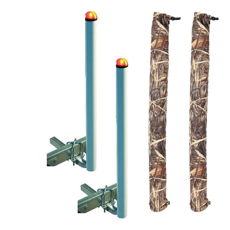 C.E. Smith 60" Post Guide-On w/L.E.D. Posts & Camo Wet Lands Post Guide-On Pads - 27760-903 - CW97800 - Avanquil