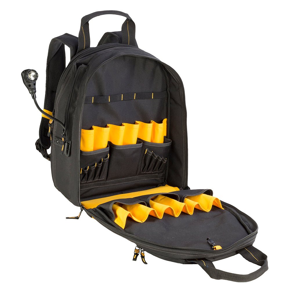 CLC DGCL33 DEWALT® Lighted USB Charging Tool Backpack - CW64204 - Avanquil