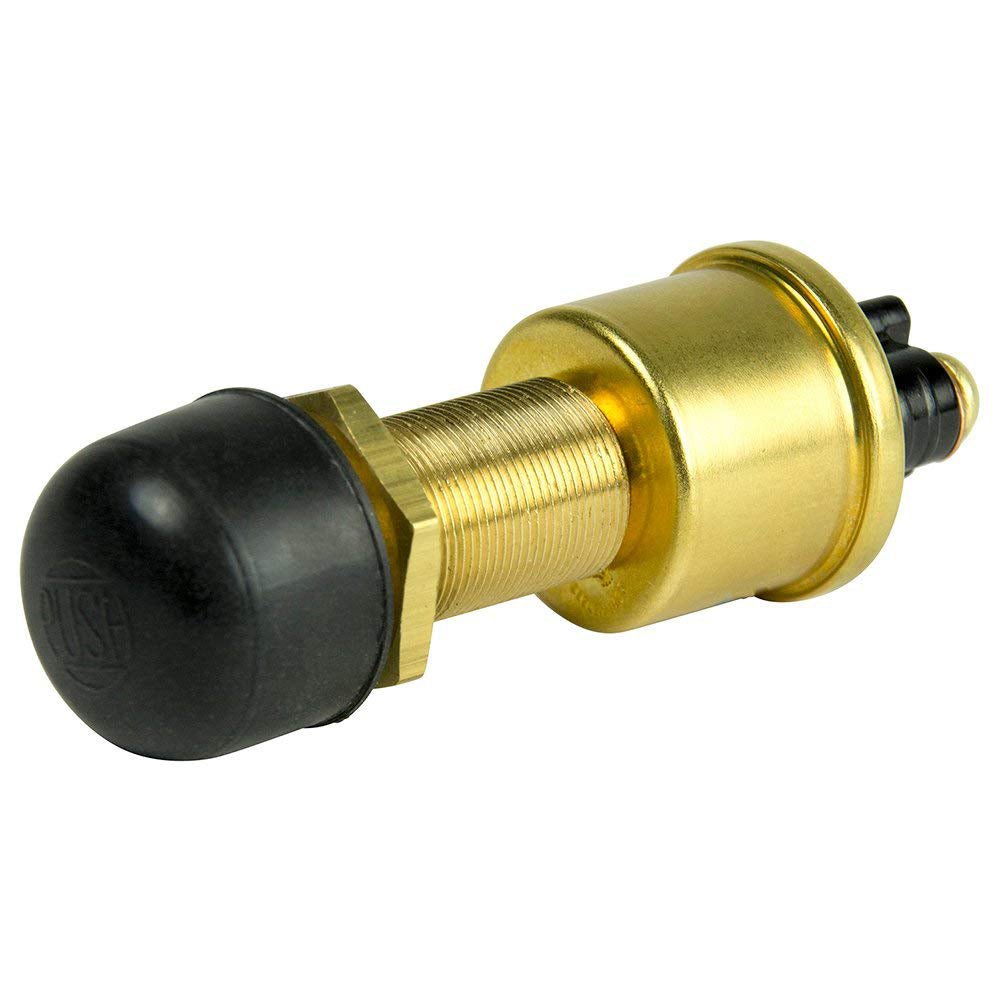 Cole Hersee Heavy Duty Push Button Switch w/Rubber Cap SPST Off-On 2 Screw - 35A - M-626-BP - CW75473 - Avanquil