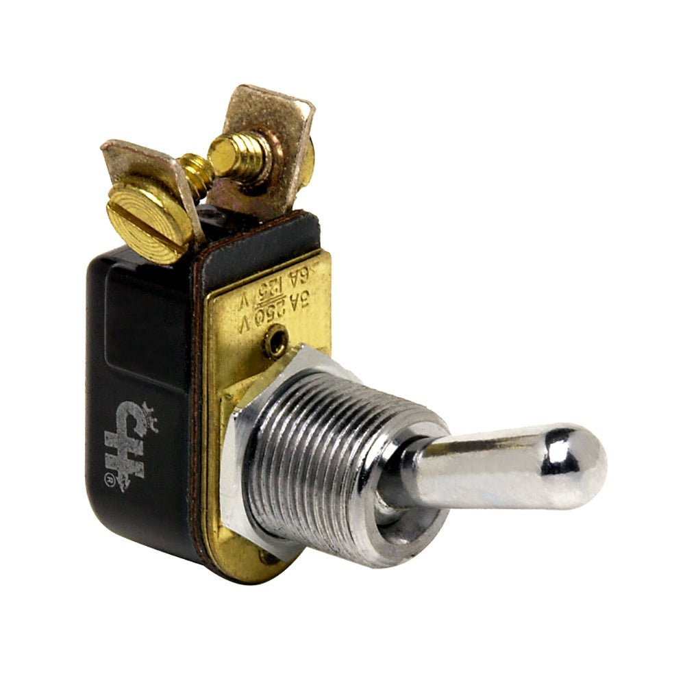 Cole Hersee Light Duty Toggle Switch SPST Off-On 2 Screw - Nickel Plated Brass - 5558-BP - CW75464 - Avanquil