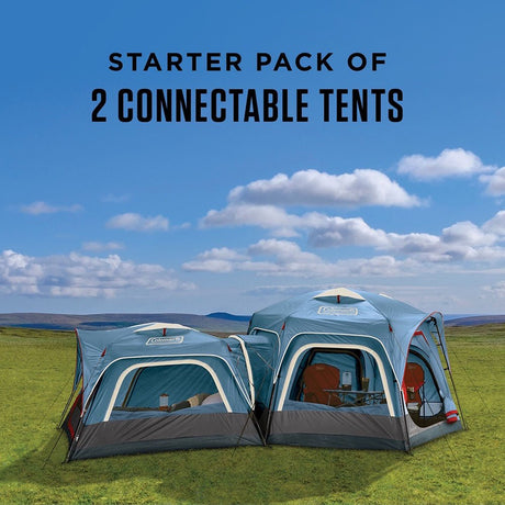 Coleman 3-Person & 6-Person Connectable Tent Bundle w/Fast Pitch Setup - Set of 2 - Blue - 2000033782 - CW80656 - Avanquil