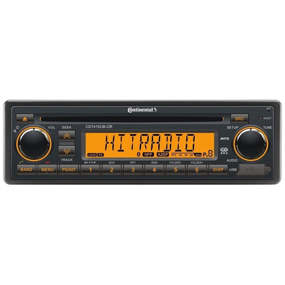 Continental Stereo w/CD/AM/FM/BT/USB - 12V - CD7416UB-OR - CW94432 - Avanquil