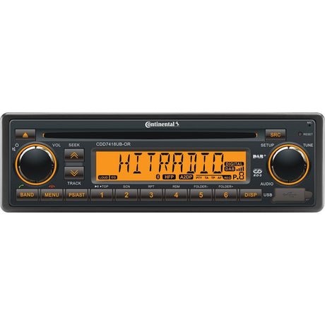 Continental Stereo w/CD/AM/FM/BT/USB/DAB+/DMB- Harness Included - 12V - CDD7418UB-ORK - CW94436 - Avanquil
