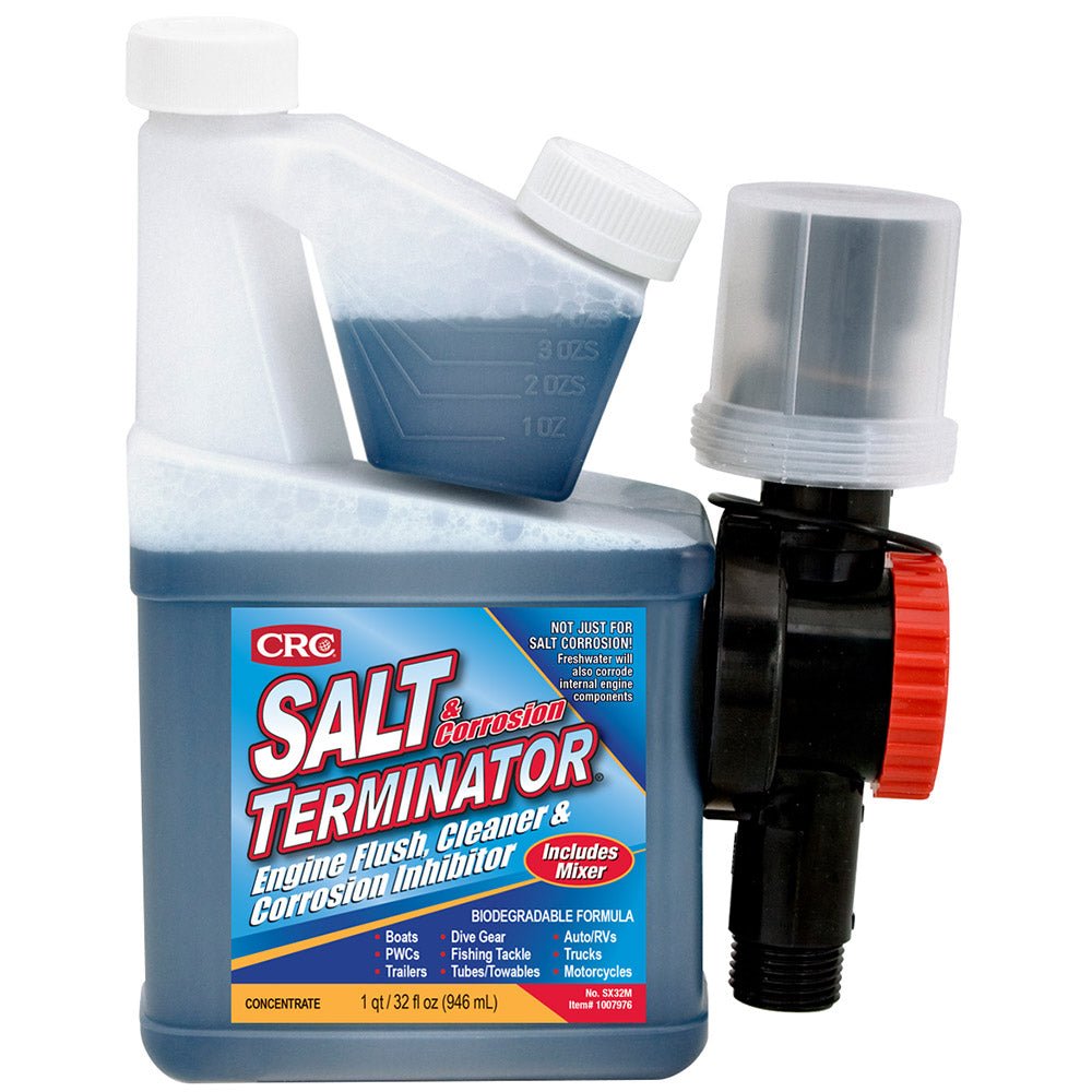 CRC SX32M Salt Terminator® Engine Flush, Cleaner & Corrosion Inhibitor w/Mixer Unit - 32 FL Oz - 1007976 - CW77491 - Avanquil