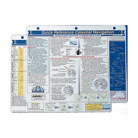 Davis Quick Reference Celestial Navigation Card - 132 - CW98320 - Avanquil