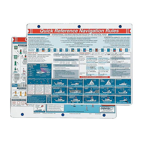 Davis Quick Reference Navigation Rules Card - 125 - CW98314 - Avanquil