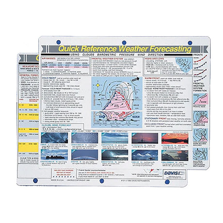 Davis Quick Reference Weather Forecasting Card - 131 - CW98318 - Avanquil
