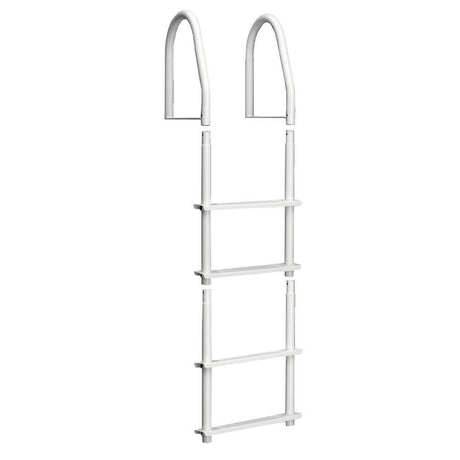 Dock Edge Fixed 4 Step Ladder Bright White Galvalume - 2104-F - CW39331 - Avanquil