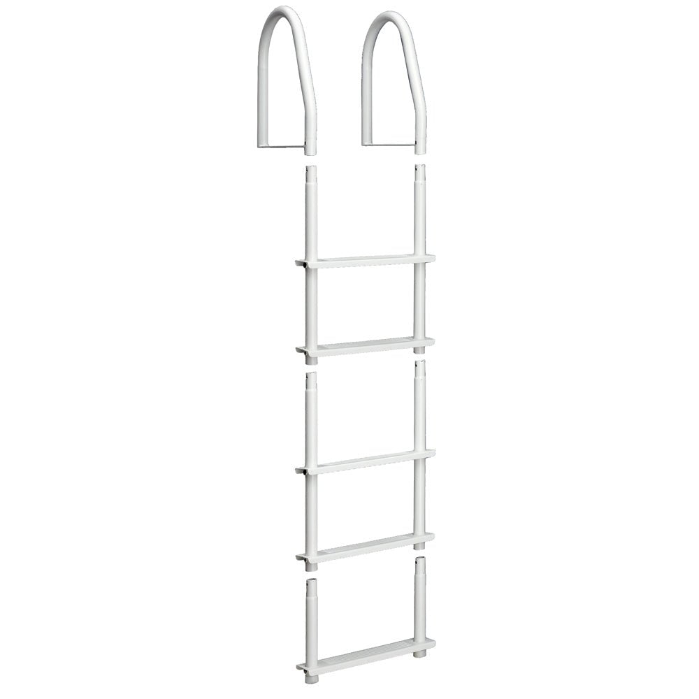 Dock Edge Fixed 5 Step Ladder Bight White Galvalume - 2105-F - CW39332 - Avanquil