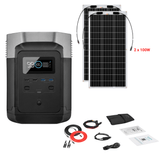 EcoFlow DELTA 1260Wh 1800W + Solar Panels Complete Solar Generator Kit - EF-EFDELTA1300-AM+XT60+RS-F100[2]+RS-30102-T2 - Avanquil