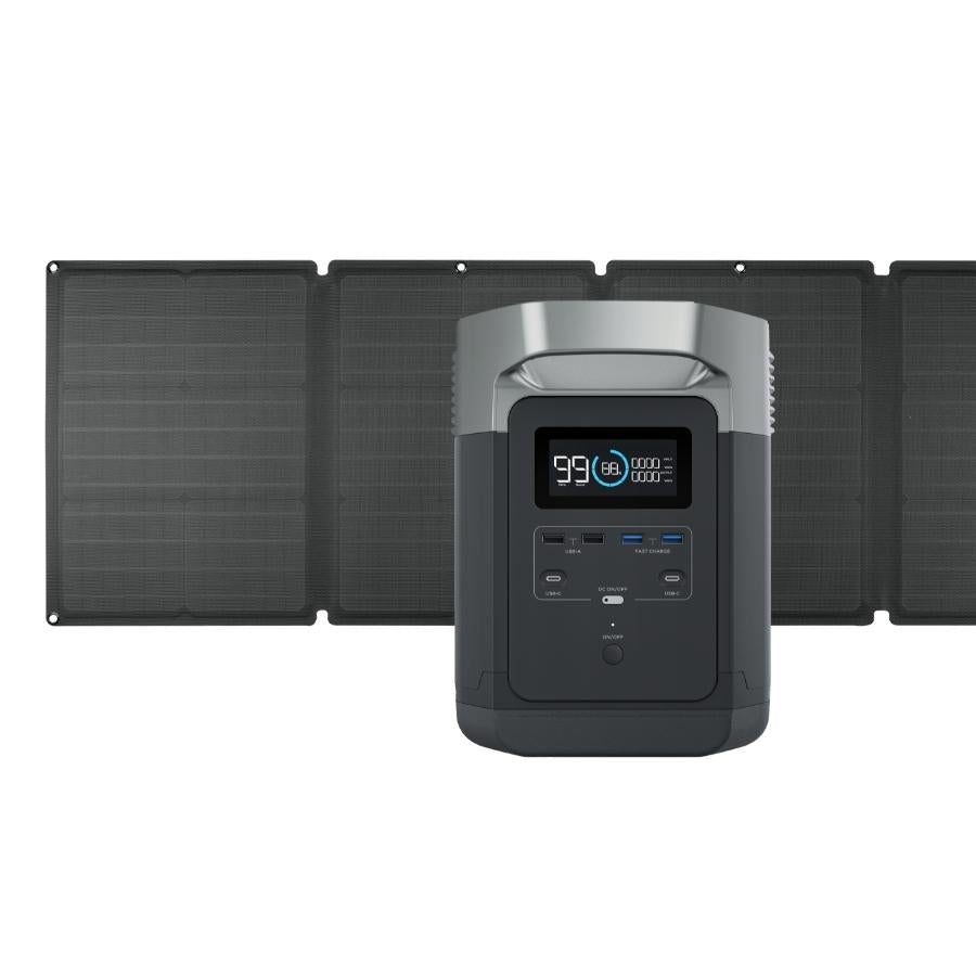EcoFlow DELTA 1800W 1260Wh + 1x 110W Solar Panel - EF-DELTA1300-1 - Avanquil
