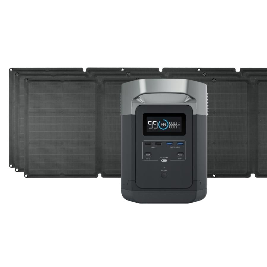 EcoFlow DELTA 1800W 1260Wh + 3x 110W Solar Panels - EF-DELTA1300-3 - Avanquil