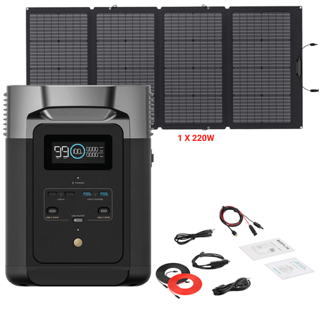 EcoFlow DELTA 2 + Solar Panels Complete Solar Generator Kit - EF-DELTA2+EF-Solar220W+RS-30102 - Avanquil