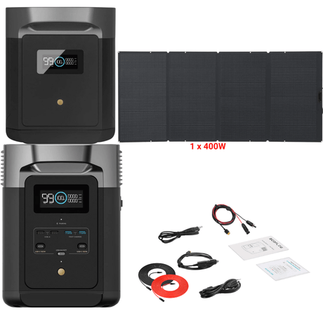 EcoFlow DELTA 2 + Solar Panels Complete Solar Generator Kit - EF-DELTA2-DELTAMaxEB+EF-SOLAR400W+RS-30102 - Avanquil