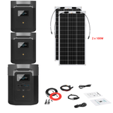 EcoFlow DELTA Max 1612Wh 2000W + Solar Panels Complete Solar Generator Kit - EF-Max1600+XT60+EB[2]+RS-F100[2]+RS-30102-T2 - Avanquil