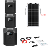 EcoFlow DELTA Max 1612Wh 2000W + Solar Panels Complete Solar Generator Kit - EF-Max1600+XT60+EB[2]+RS-F100+RS-30102 - Avanquil