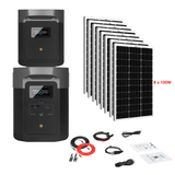 EcoFlow DELTA Max 1612Wh 2000W + Solar Panels Complete Solar Generator Kit - EF-Max1600+XT60+EB+RS-M100[8]+RS-30102-T2 - Avanquil
