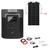 EcoFlow DELTA Max 1612Wh 2000W + Solar Panels Complete Solar Generator Kit - EF-Max1600+XT60+RS-F100+RS-30102 - Avanquil