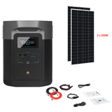 EcoFlow DELTA Max 1612Wh 2000W + Solar Panels Complete Solar Generator Kit - EF-Max1600+XT60+RS-M200[2]+RS-30102 - Avanquil